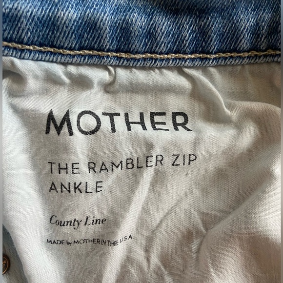 Mother Denim - The Rambler Zip Ankle In County Line-Size 28 - Picture 5 of 8